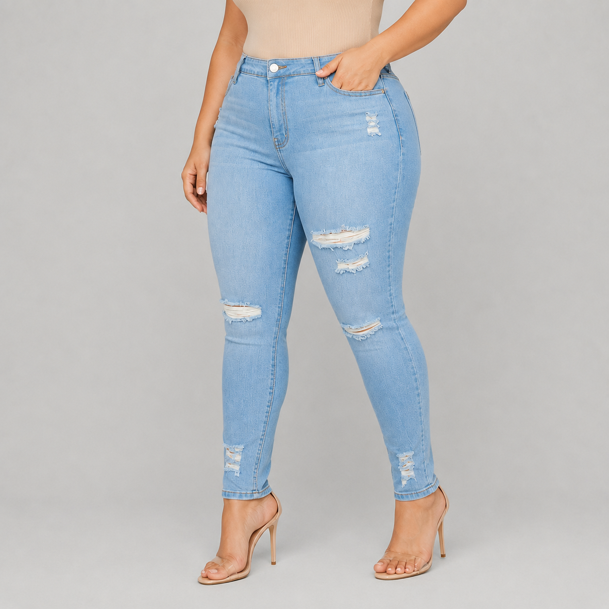 PLUS SIZE-SKINNY-LIGHT